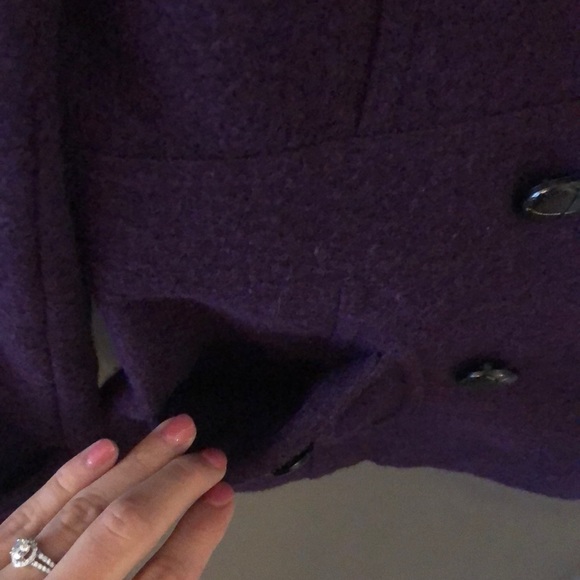 Purple Button Down Coat - Picture 5 of 7